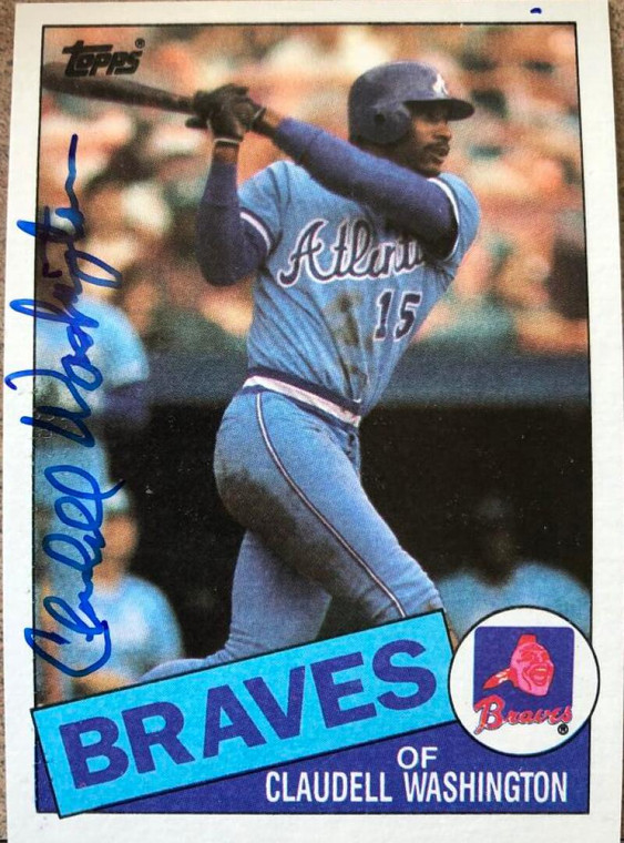 SOLD 102338 Claudell Washington Autographed 1985 Topps #540