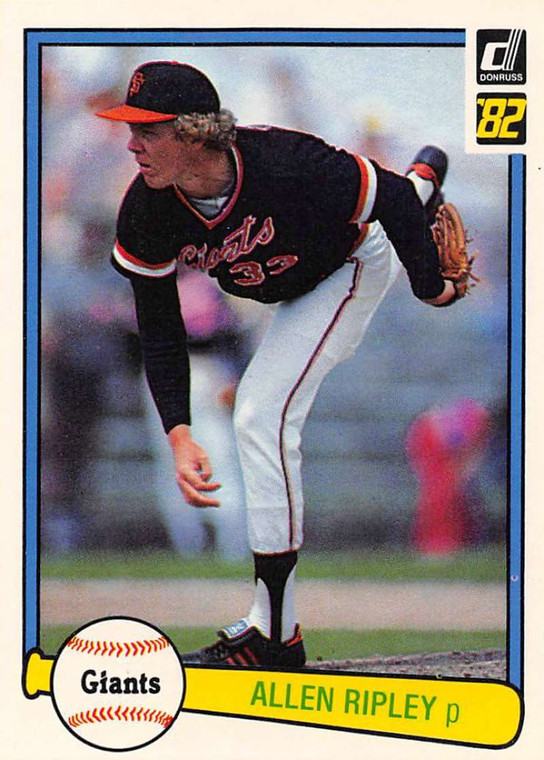 1982 Donruss #125 Allen Ripley VG San Francisco Giants 