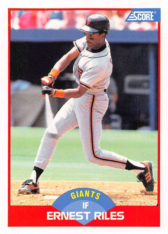 1989 Score #458 Ernest Riles VG San Francisco Giants 