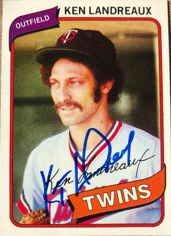 Ken Landreaux Autographed 1980 Topps #88