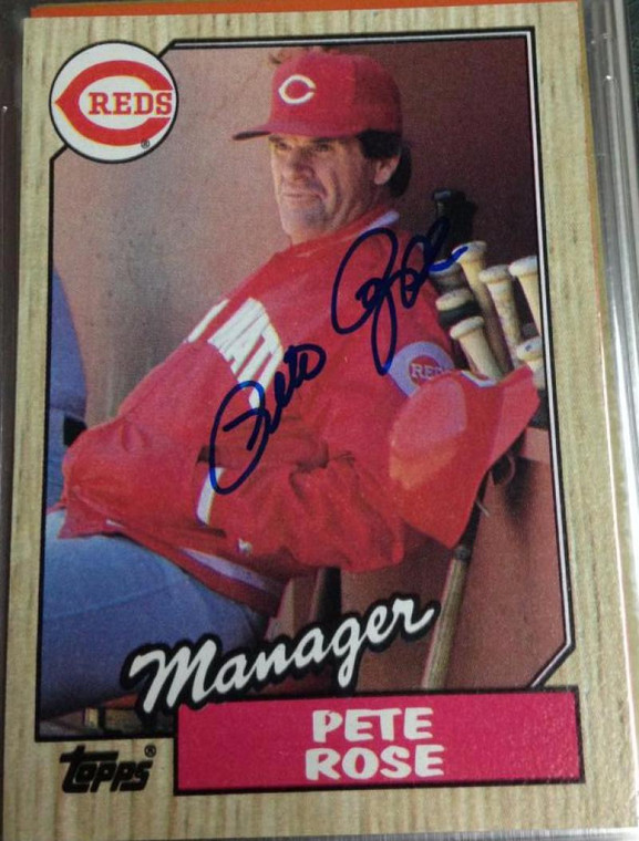 Pete Rose Autographed 1987 Topps #393