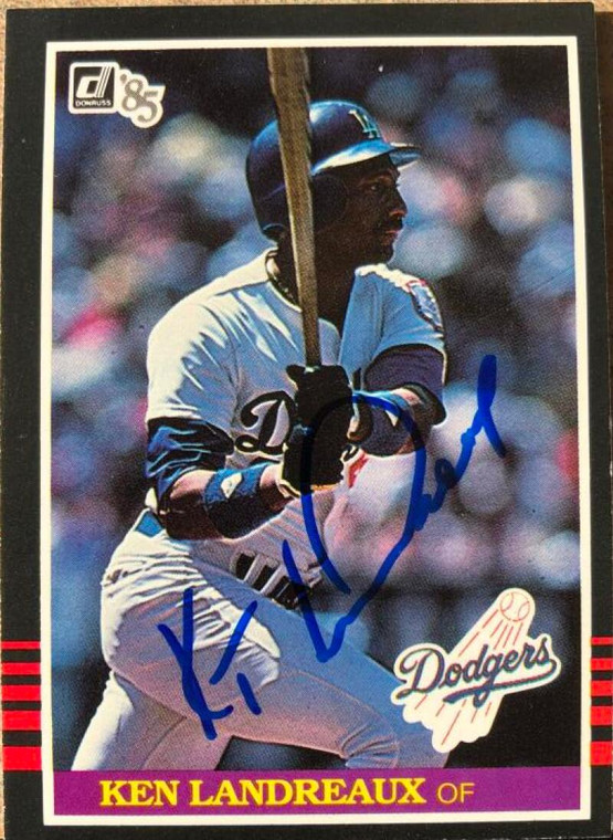 Ken Landreaux Autographed 1985 Donruss #494