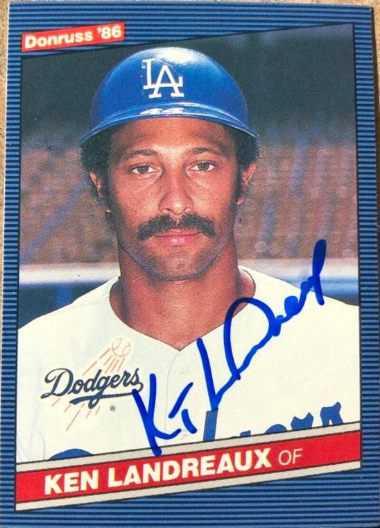 Ken Landreaux Autographed 1986 Donruss #470