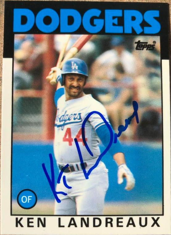 Ken Landreaux Autographed 1986 Topps Tiffany #782