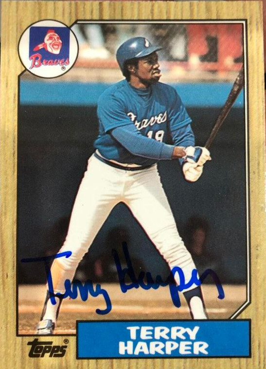 Terry Harper Autographed 1987 Topps Tiffany #49