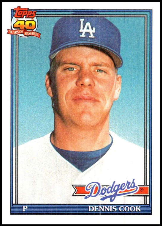 1991 Topps #467 Dennis Cook VG Los Angeles Dodgers 