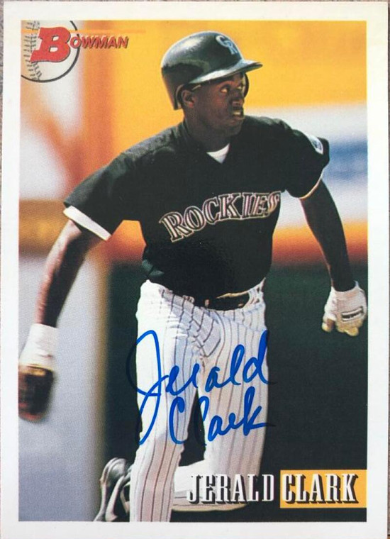 Jerald Clark Autographed 1993 Bowman #612