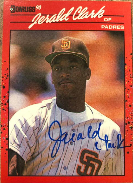 SOLD 102933 Jerald Clark Autographed 1990 Donruss #593