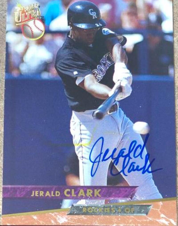 Jerald Clark Autographed 1993 Fleer Ultra #345