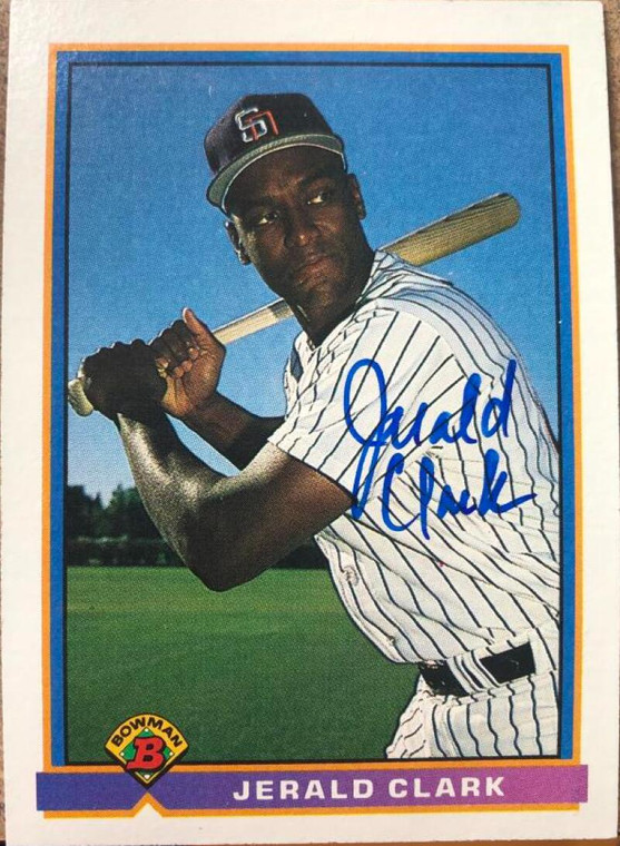 Jerald Clark Autographed 1991 Bowman #658