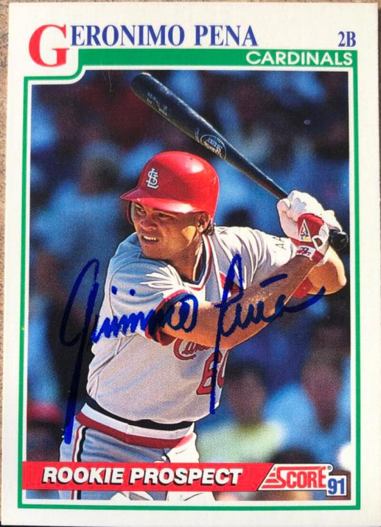 Geronimo Pena Autographed 1991 Score #717