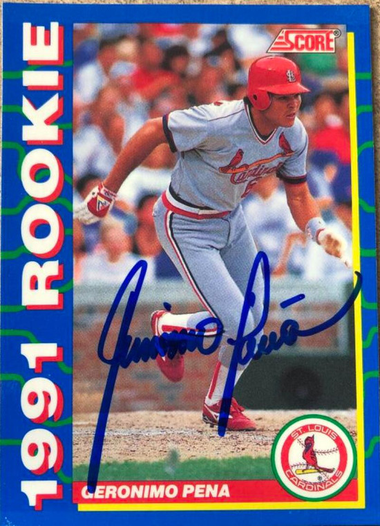 Geronimo Pena Autographed 1991 Score Rookies #17