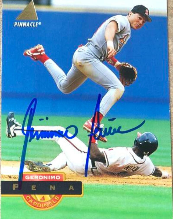 SOLD 103014 Geronimo Pena Autographed 1994 Pinnacle #214