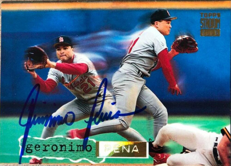 Geronimo Pena Autographed 1994 Stadium Club Golden Rainbow #523