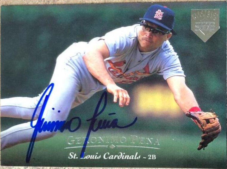 Geronimo Pena Autographed 1995 Upper Deck Electric Diamond #61