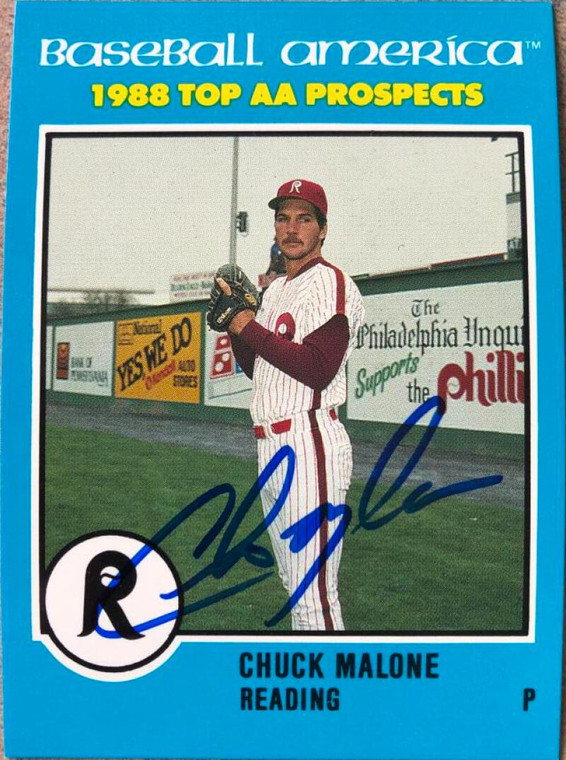 Chuck Malone Autographed 1988 Best Baseball America AA All-Stars #AA-6