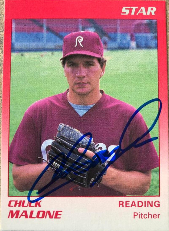 Chuck Malone Autographed 1989 Star Reading Phillies #17