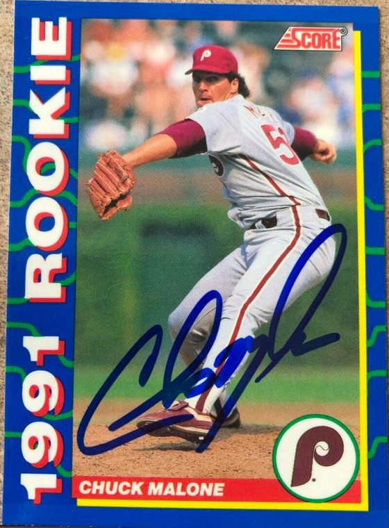 Chuck Malone Autographed 1991 Score Rookies #21