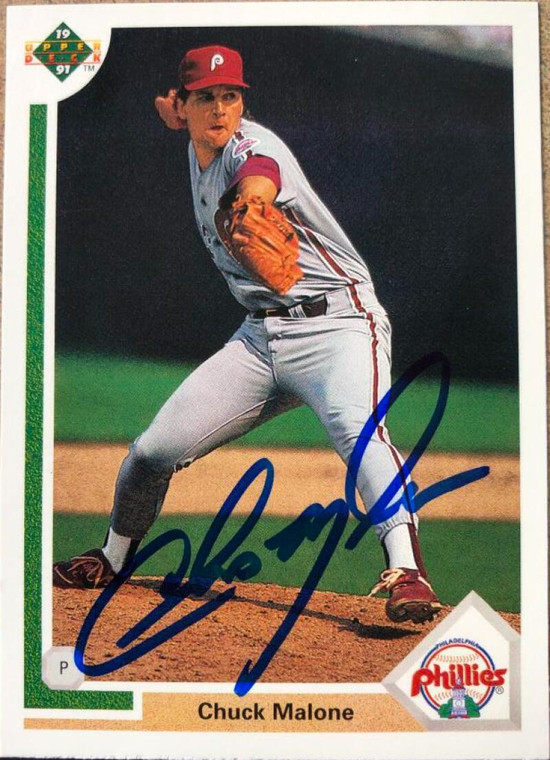 Chuck Malone Autographed 1991 Upper Deck #649