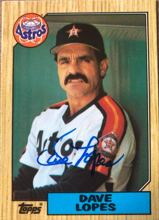 Davey Lopes Autographed 1987 Topps Tiffany #445