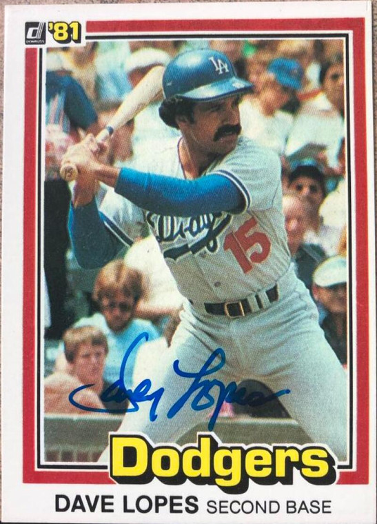 Davey Lopes Autographed 1981 Donruss #416