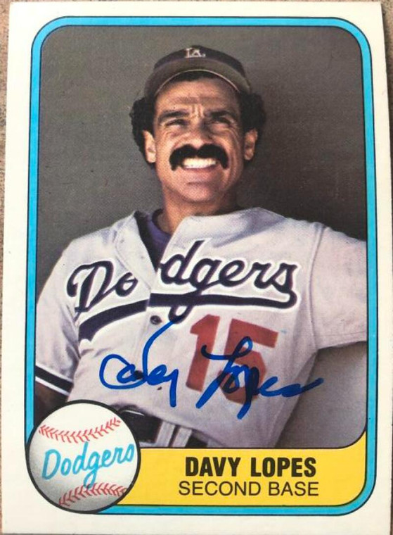 Davey Lopes Autographed 1981 Fleer #114