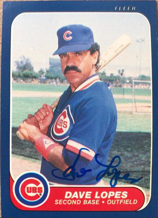 Davey Lopes Autographed 1986 Fleer #372