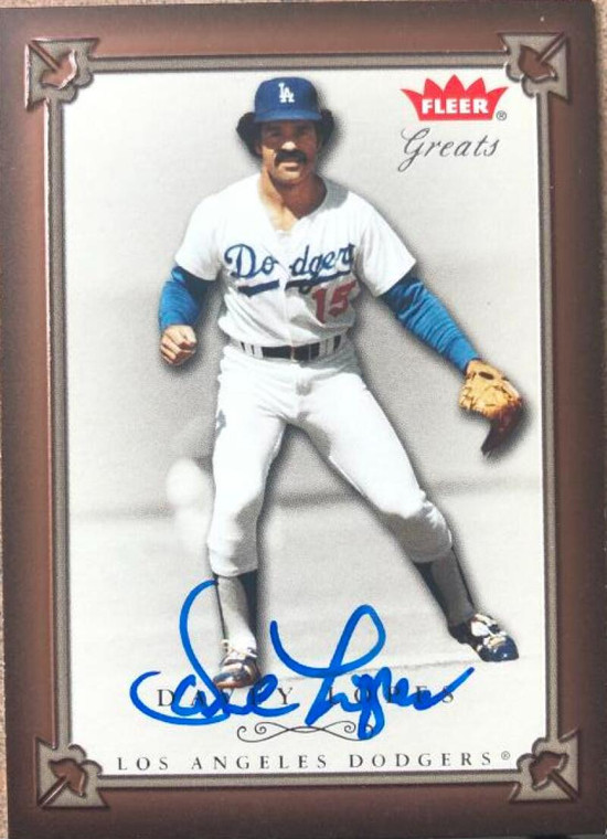 Davey Lopes Autographed 2004 Fleer Greats of the Game #71