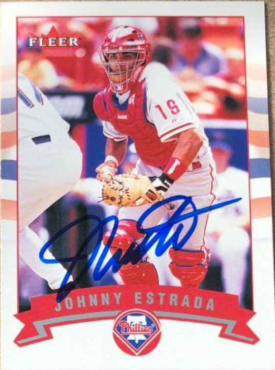 Johnny Estrada Autographed 2002 Fleer #88