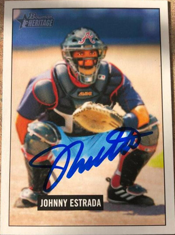 Johnny Estrada Autographed 2005 Bowman Heritage #20