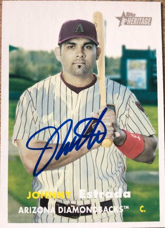 Johnny Estrada Autographed 2006 Topps Heritage #410