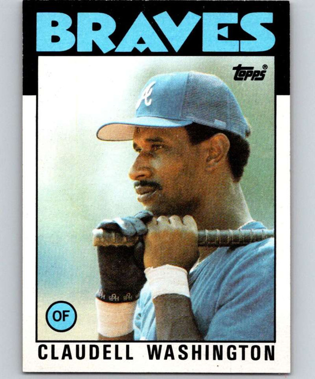 1986 Topps #675 Claudell Washington VG Atlanta Braves 