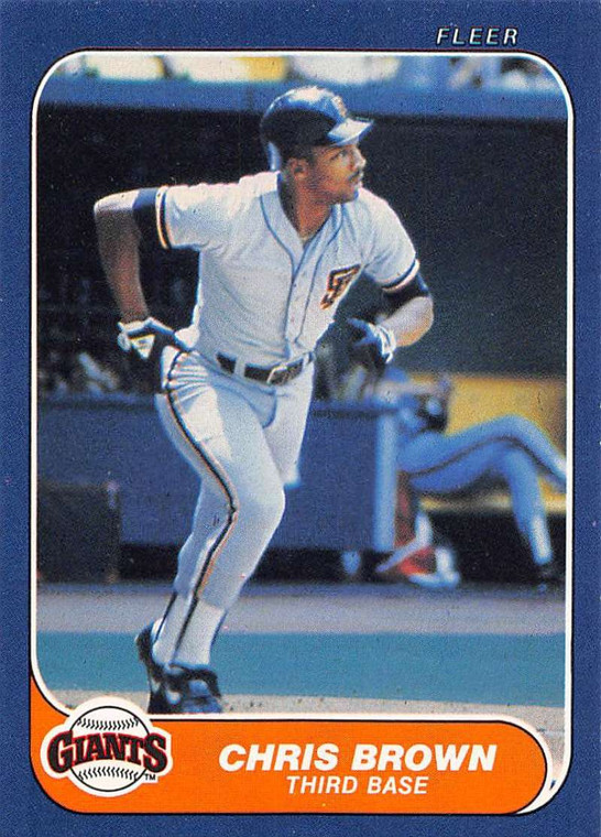 1986 Fleer #535 Chris Brown VG RC Rookie San Francisco Giants 