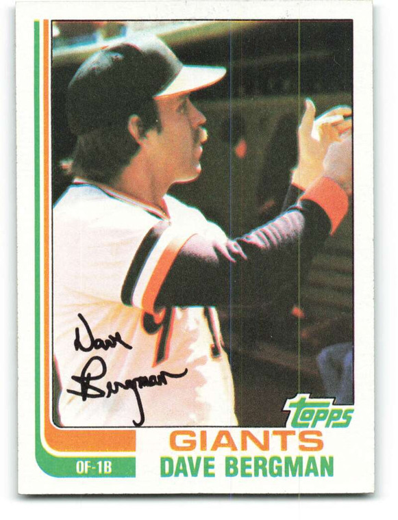 1982 Topps #498 Dave Bergman VG San Francisco Giants 
