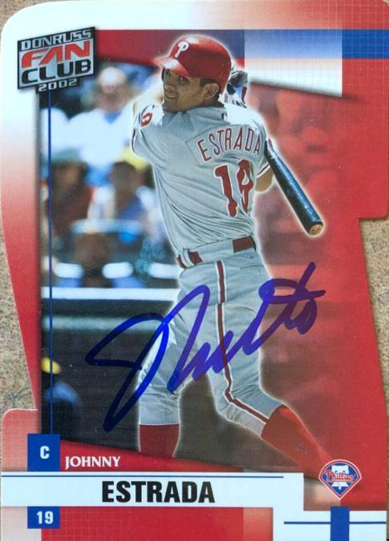 Johnny Estrada Autographed 2002 Donruss Best of Fan Club Die-Cuts #183