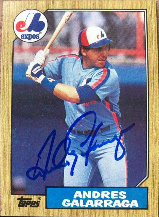 Andres Galarraga Autographed 1987 Topps #272