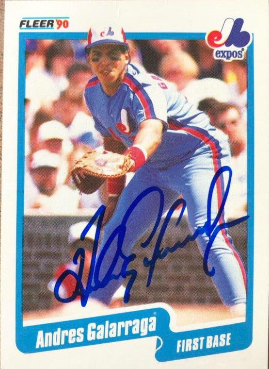 Andres Galarraga Autographed 1990 Fleer #345