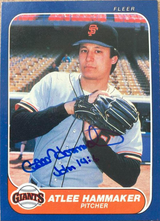 Atlee Hammaker Autographed 1986 Fleer #544