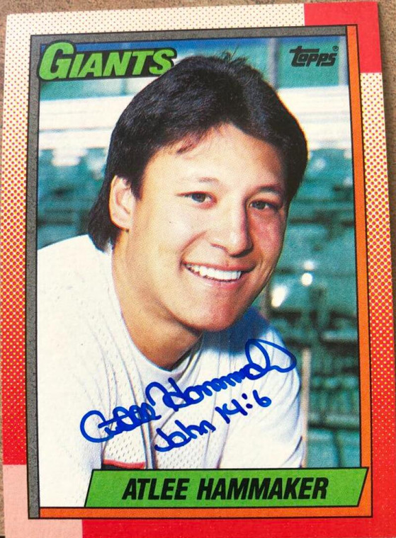 Atlee Hammaker Autographed 1990 Topps #447