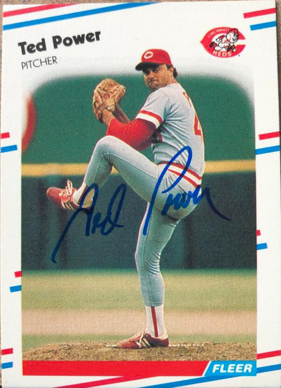 Ted Power Autographed 1988 Fleer #245