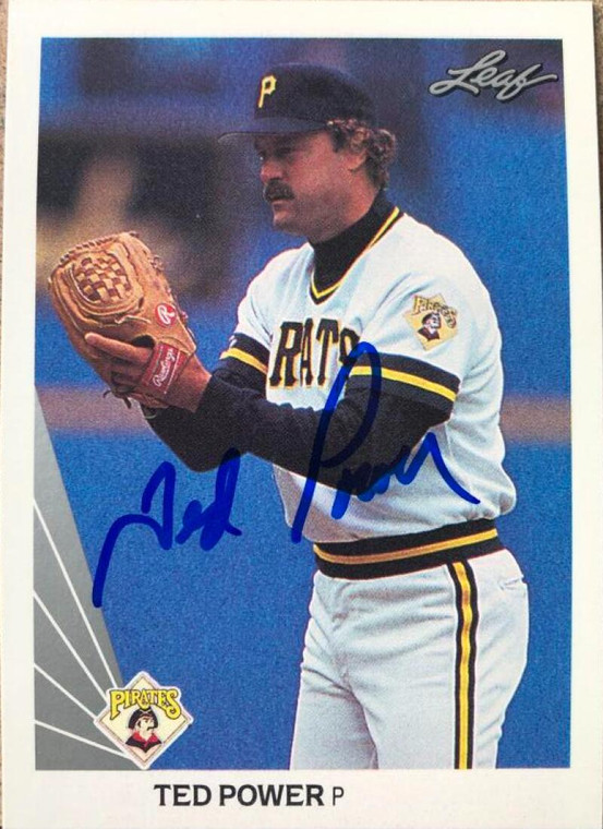 Ted Power Autographed 1990 Leaf #473