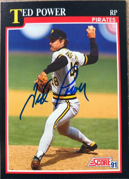 SOLD 103463 Ted Power Autographed 1991 Score #255