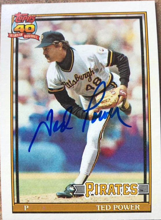 Ted Power Autographed 1991 Topps #621