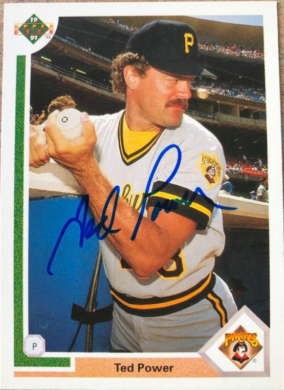 Ted Power Autographed 1991 Upper Deck #450