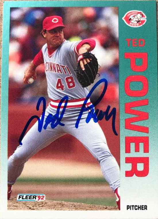 Ted Power Autographed 1992 Fleer #416