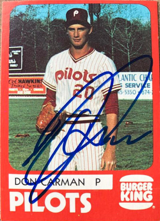 Don Carman Autographed 1980 TCMA Penninsula Pilots Color #5