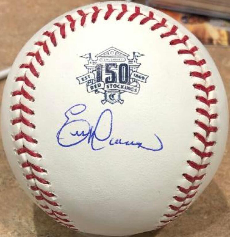 Eric Davis Autographed Cincinnati Reds 150th Anniversary Baseball 