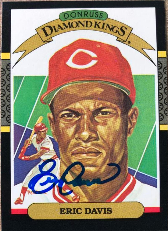 Eric Davis Autographed 1987 Donruss #22 Diamond Kings