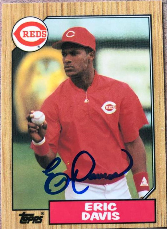 Eric Davis Autographed 1987 Topps Tiffany #412