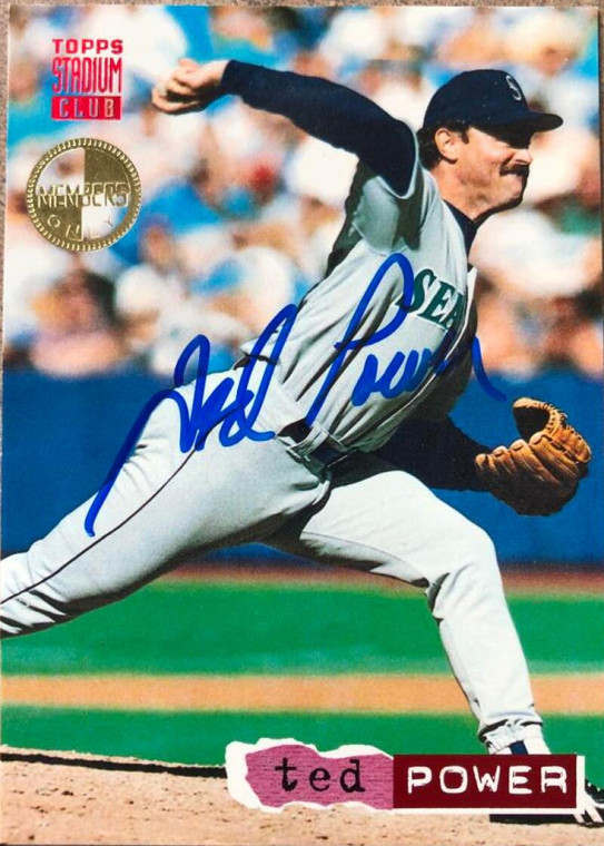 Ted Power Autographed 1994 Stadium Club #163 Members Only